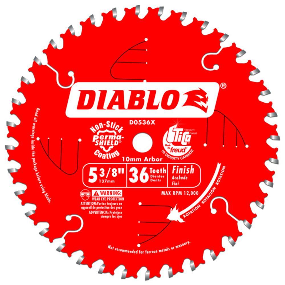 DIABLO 53/8 in. x 36Tooth x 10 mm Arbor Finish Circular Saw Blade