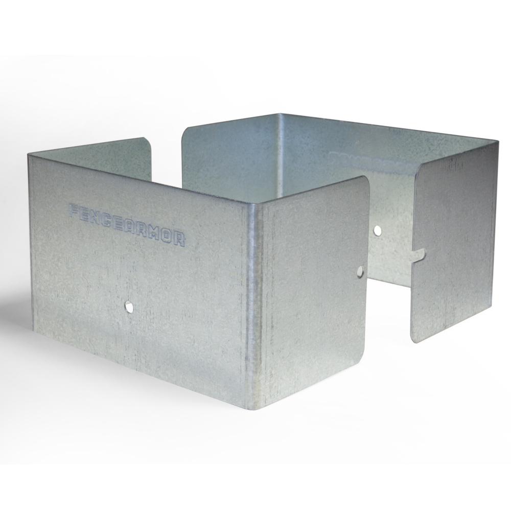 Fence Armor 6 in. L x 6 in. W x 1/4 ft. H Galvanized Steel Fence Post