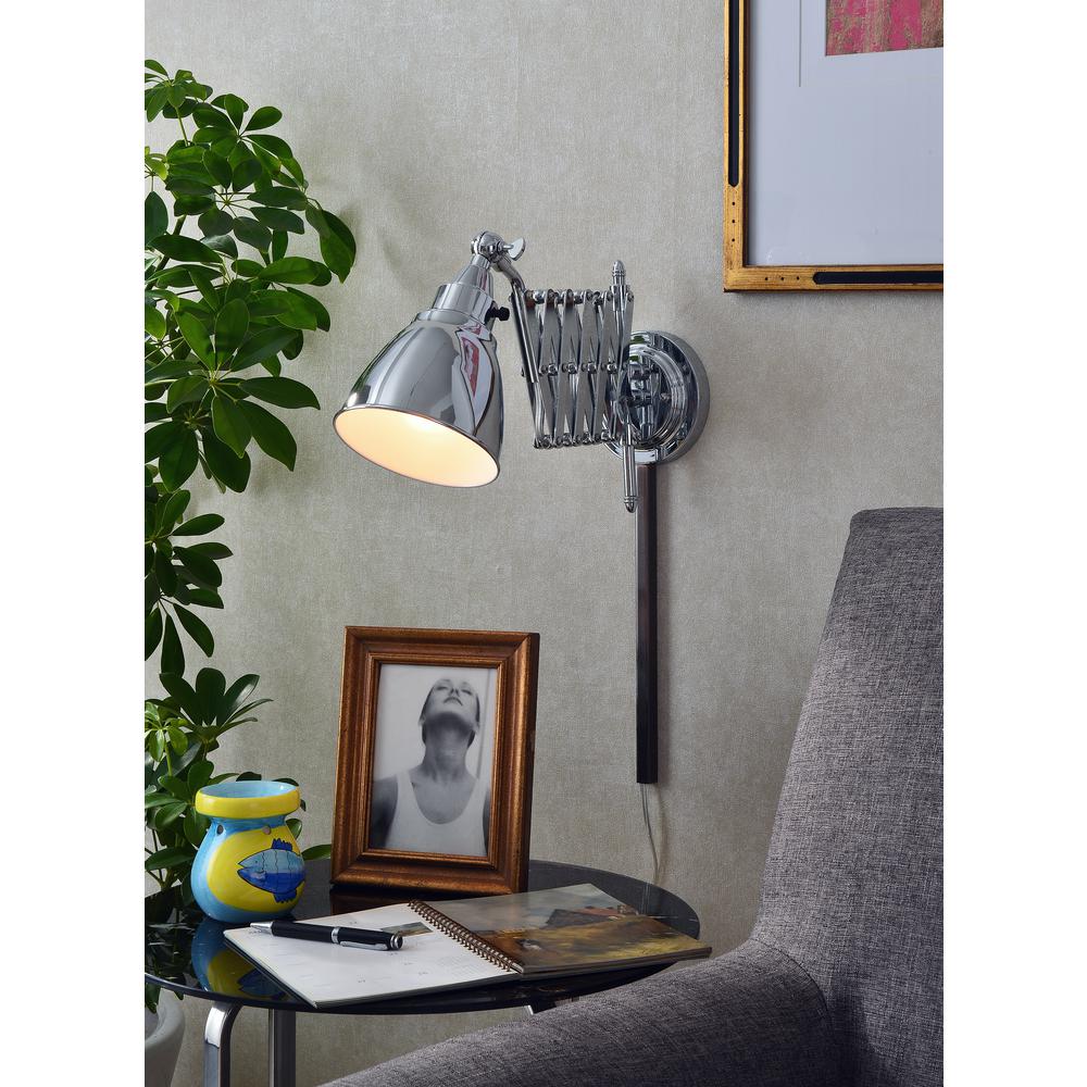 Kenroy Home Accordian 1 Light Chrome Swing Arm Lamp H10063ch The