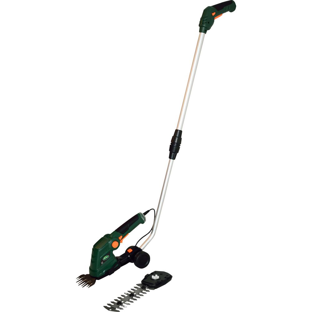 Scotts 7.2-Volt Lithium-Ion Cordless Telescoping Pole Shrub Trimmer 2 Ah Battery and Charger Included