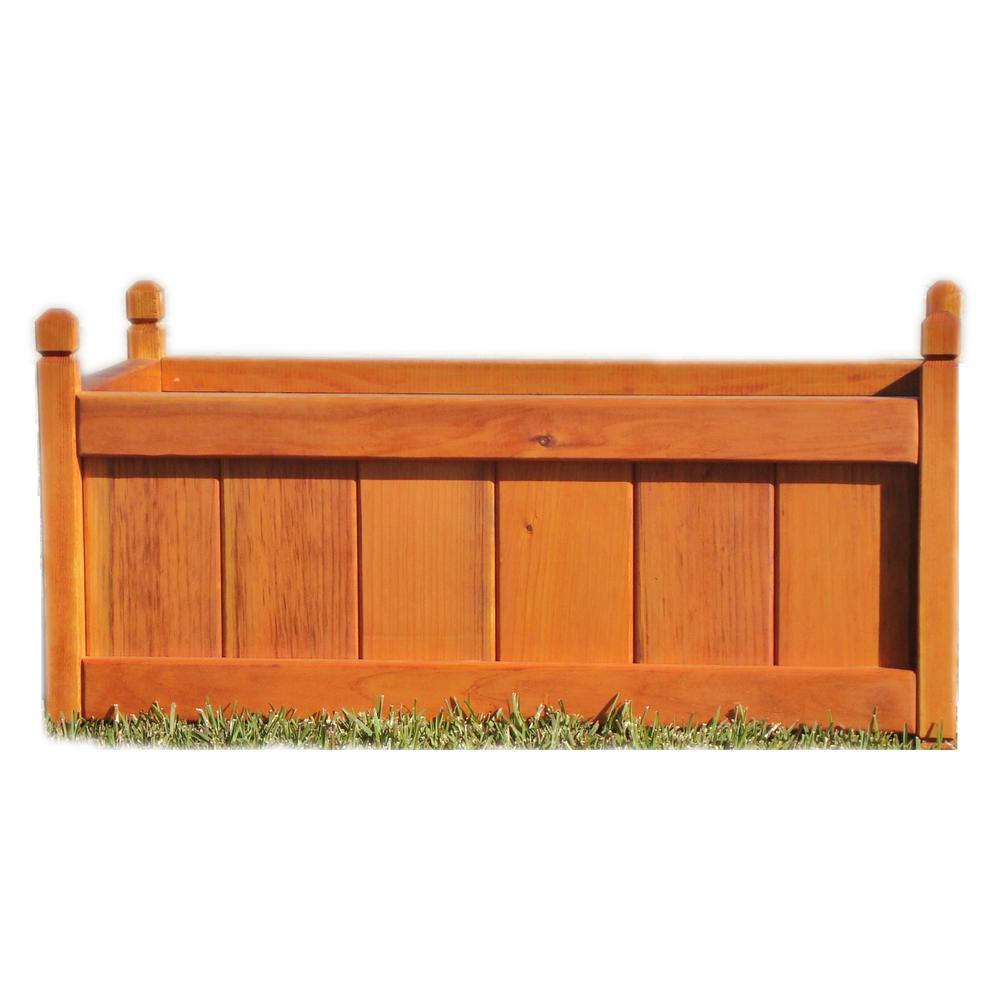 Unbranded Garden 12 In X 12 In X 24 In 1905 Super Deck Finished Redwood Solid Planter Box Spbb 121224b4c1905 The Home Depot