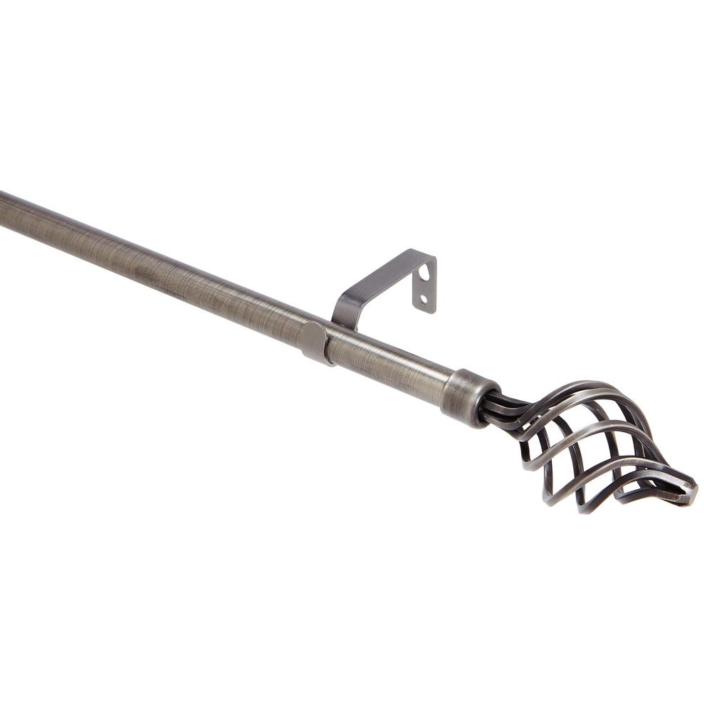 Home Details Modern Twist 86 To 120 In Single Curtain Rod In