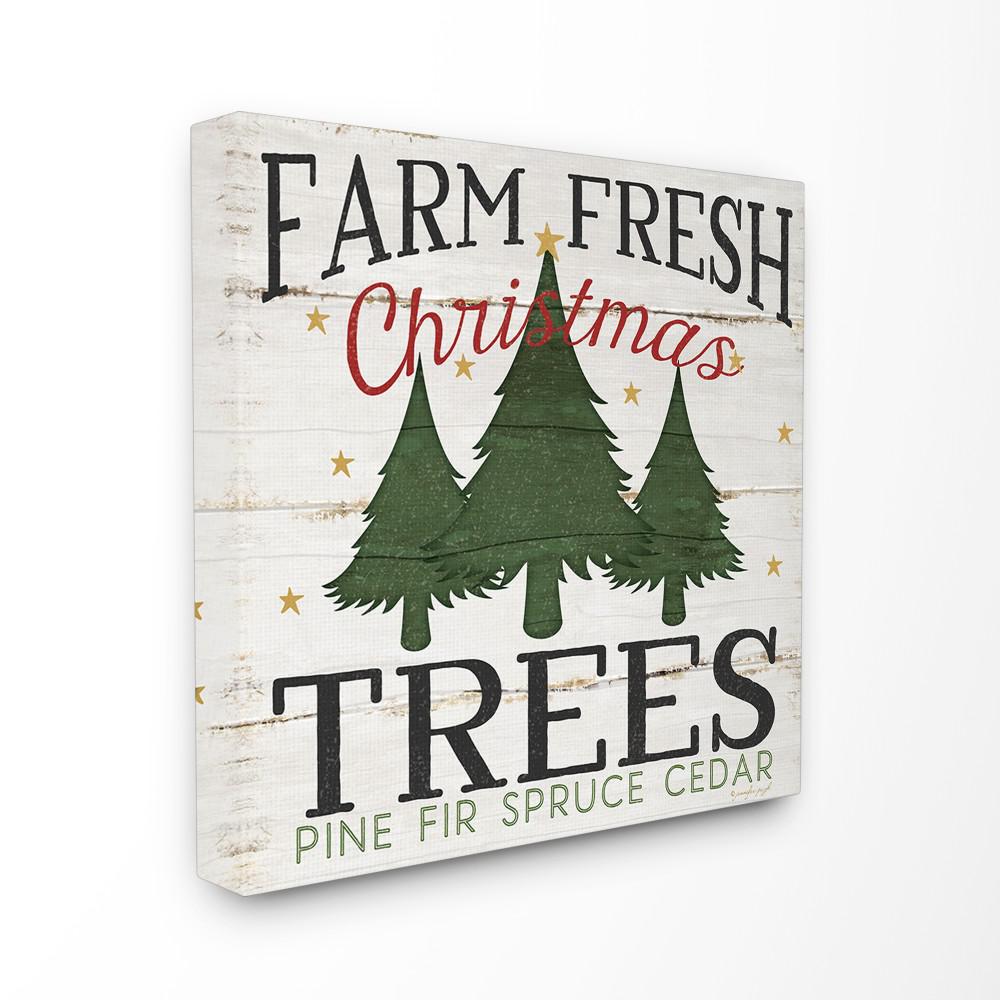 Stupell Industries 24 In X 24 In Farm Fresh Christmas Trees By Jennifer Pugh Printed Canvas Wall Art Hwp 178 Cn 24x24 The Home Depot