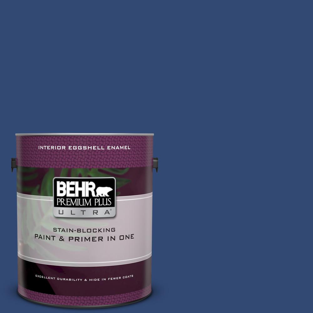 Behr Premium Plus Ultra 1 Gal S H 580 Navy Blue Eggshell Enamel S H 580 Navy Blue Eggshell Enamel Interior