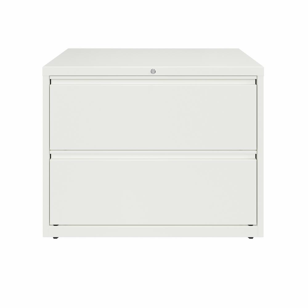 Hirsh Hl10000 Series White 36 In Wide 2 Drawer Lateral File Cabinet 23700 The Home Depot