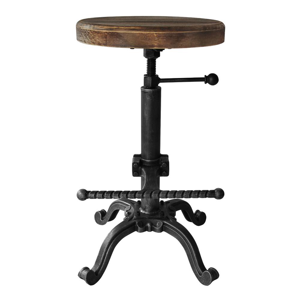 Today S Mentality 25 6 In H Davi Rustic Pine Adjustable Bar Stool