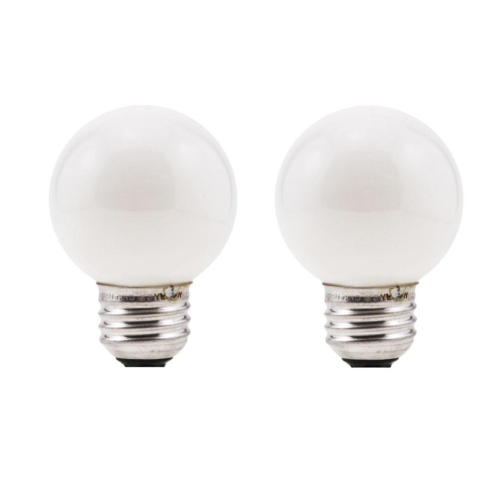 Sylvania 60Watt Double Life G16.5 Incandescent Light Bulb (2Pack