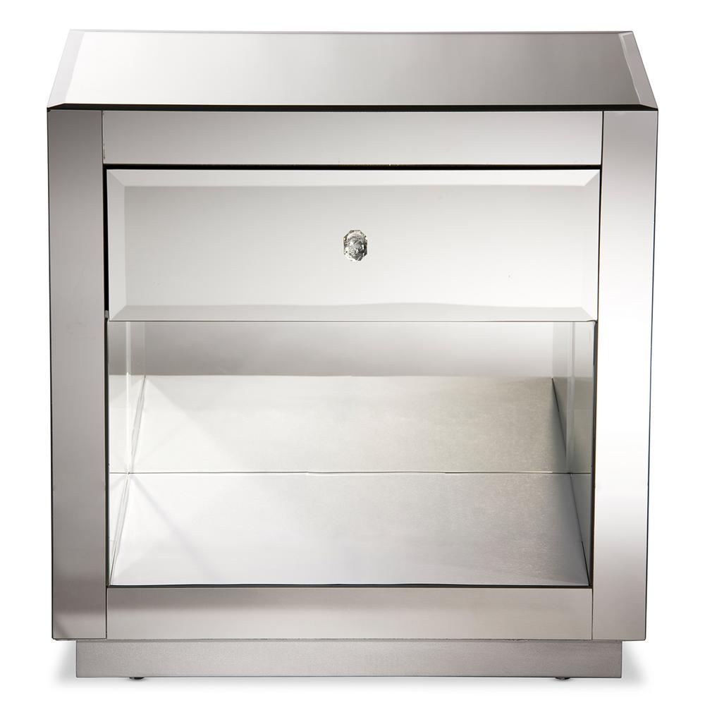 Mirrored Nightstands Bedroom Furniture The Home Depot