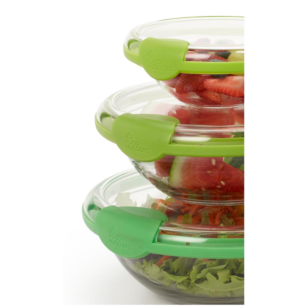 Farberware Bowl Hugger Green Plastic Set Of 3 5163996 The Home Depot