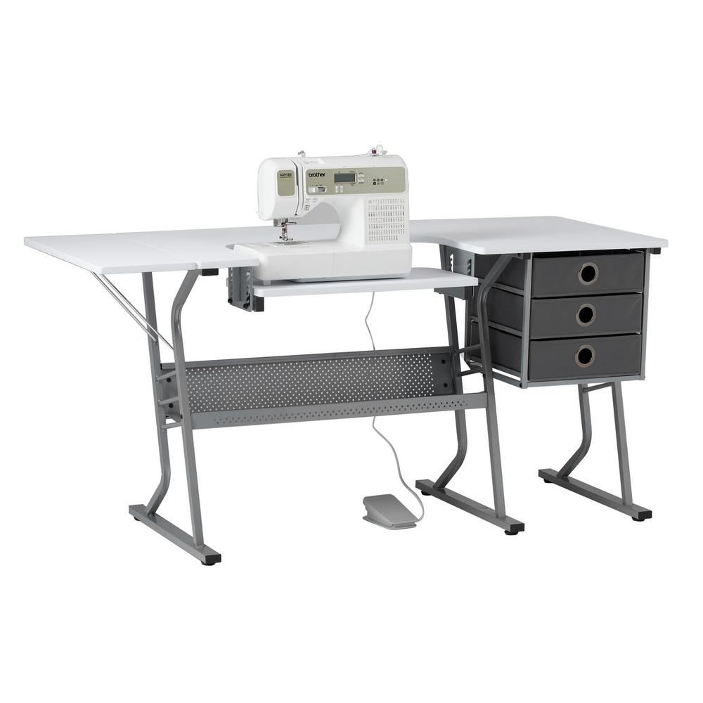 Sew Ready Ultra 60.25 in. W x 23.75 in. D PB Eclipse Craft Sewing Table ...