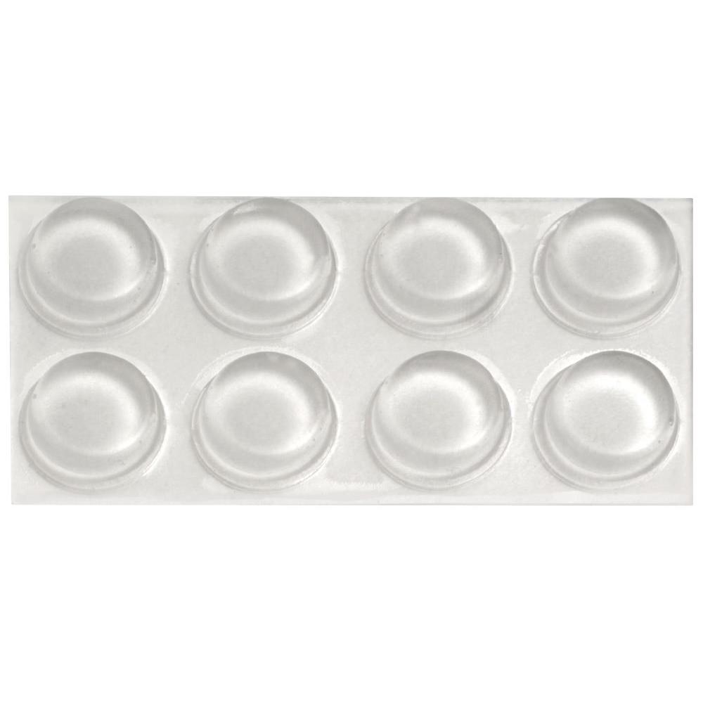 Ook 1 2 In Clear Plastic Self Adhesive Bumpers 8 Pack