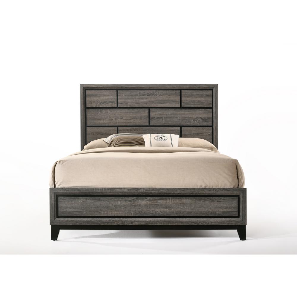 Acme Furniture Valdemar Weathered Gray Eastern King Bed 27047ek Acme Furniture Valdemar Weathered Gray Eastern King Bed