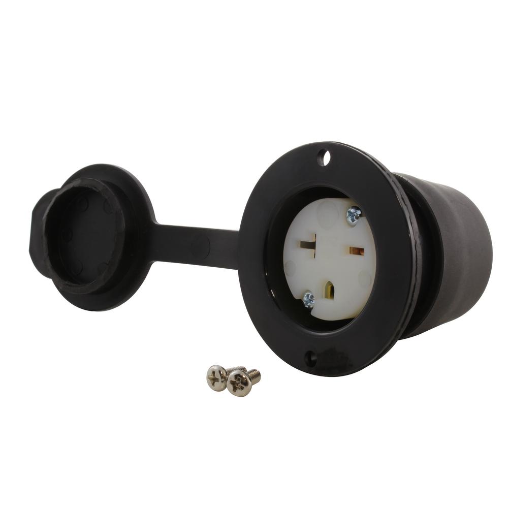 AC WORKS 20 Amp 250Volt NEMA 620R Flanged Mounting HVAC/ Power Tools