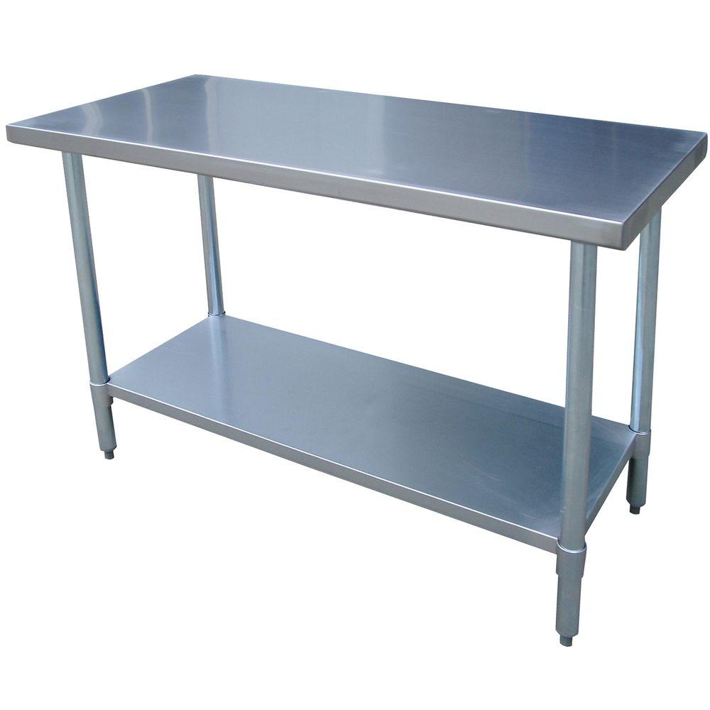 Sportsman Sportsman Series 49 In Stainless Steel Kitchen Utility Table Sswtable The Home Depot