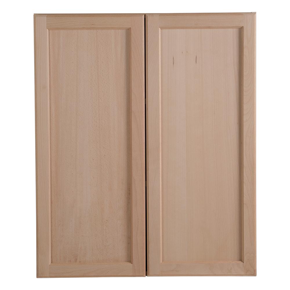Unfinished Wood Kitchen Cabinets The Home Depot Easthaven Embled 30x36x12 In Wall Cabinet Unfinished German Beech