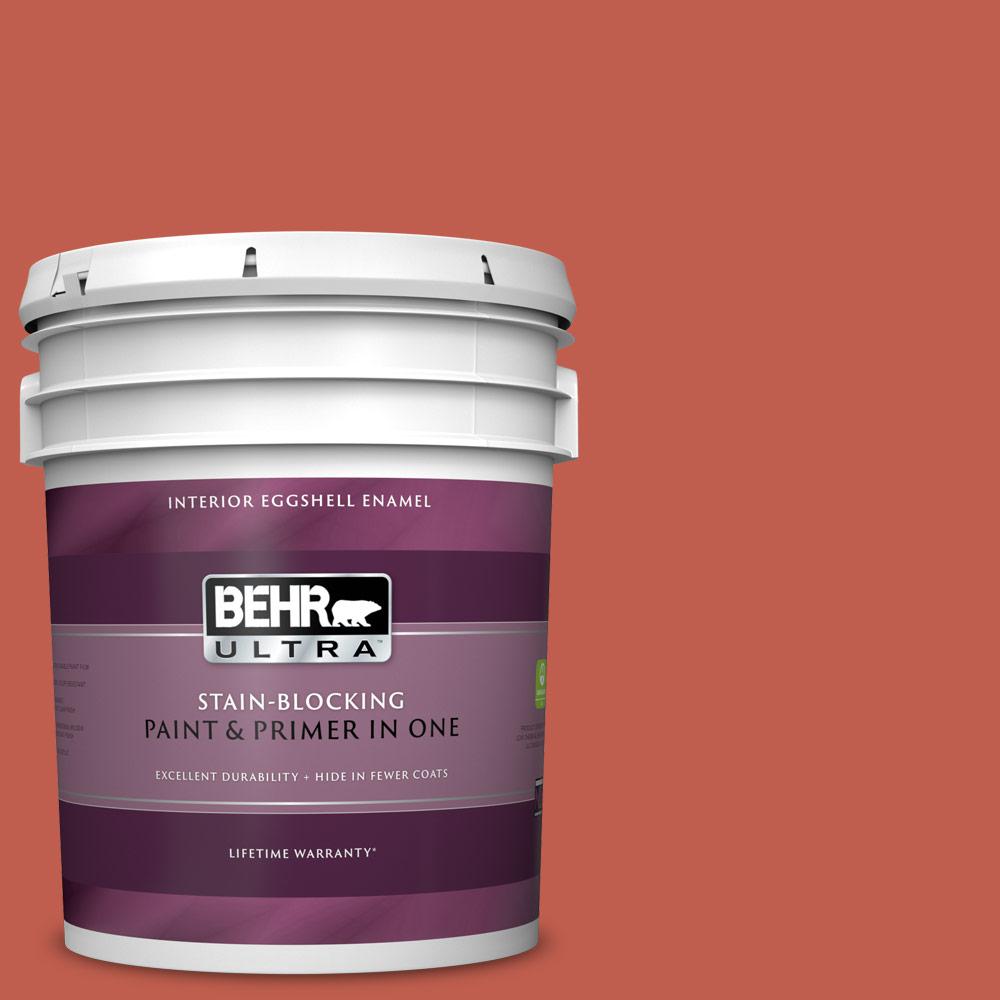 Behr Ultra 5 Gal 200d 6 Mexican Chile Eggshell Enamel Interior Paint And Primer In One