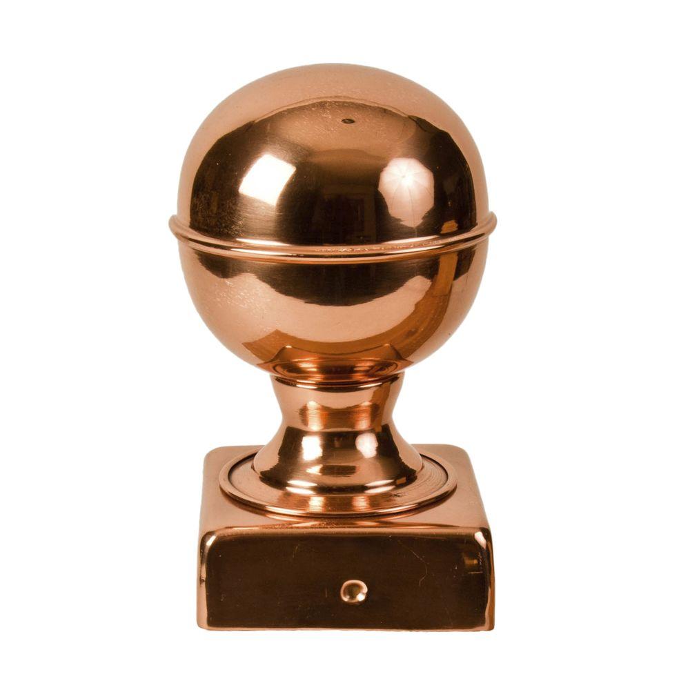 Veranda 4 in. x 4 in. Vinyl Solar Light White Pyramid Post Cap with