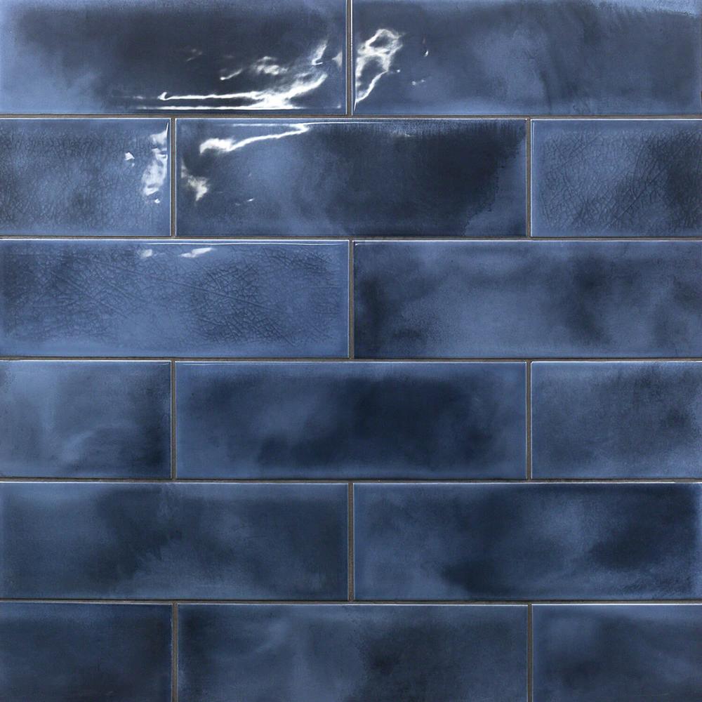Ivy Hill Tile Piston Camp Blue 4 in. x 12 in. 7mm Glazed Ceramic Subway