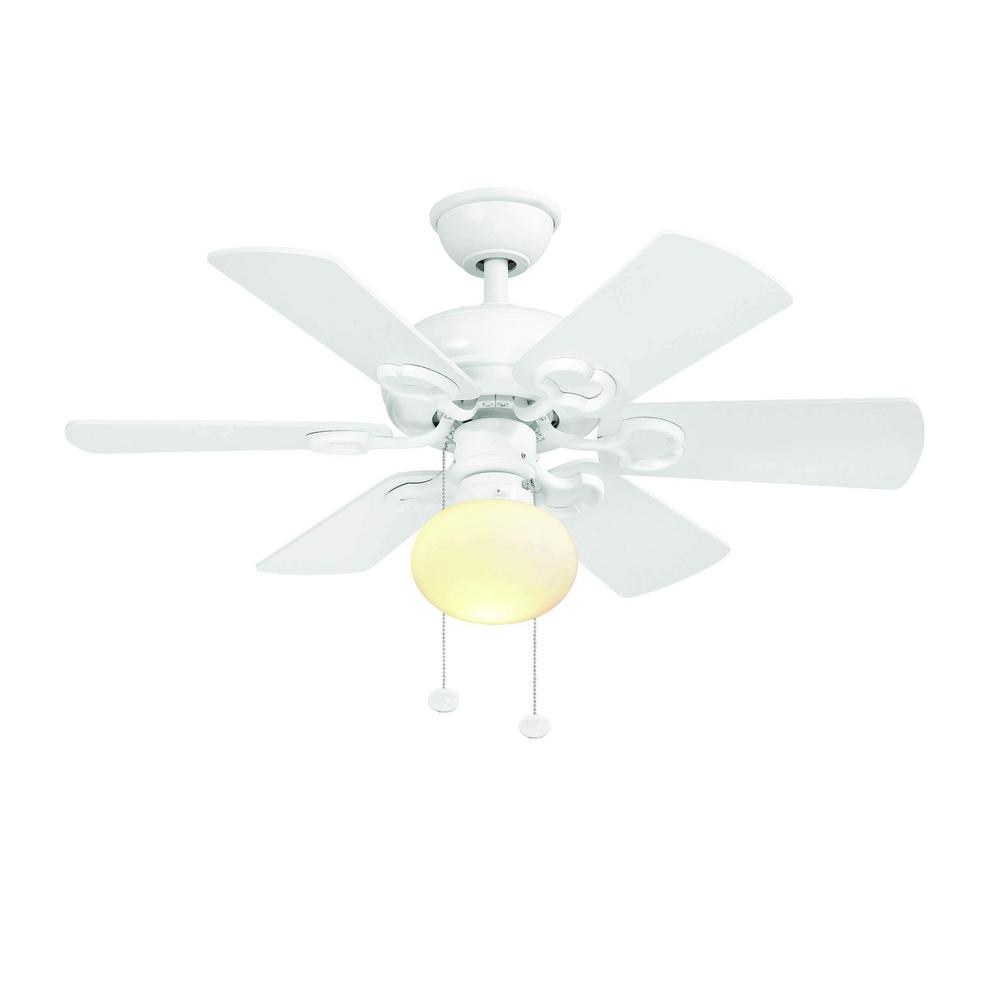 Hampton Bay Minuet 36 in. White Ceiling Fan with Light Kit