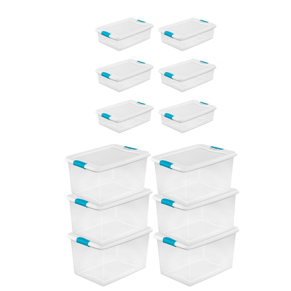 Sterilite 64 Qt. And 32 Qt. Stacking Latching Storage Boxes (6-Pack)-6 ...