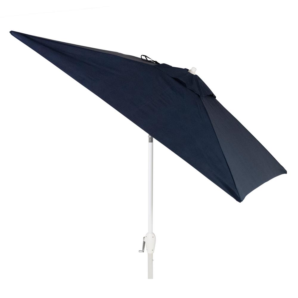 Hampton Bay 6 Ft Market Tilt Patio Umbrella In Navy Peacoat 9870 01299900 The Home Depot