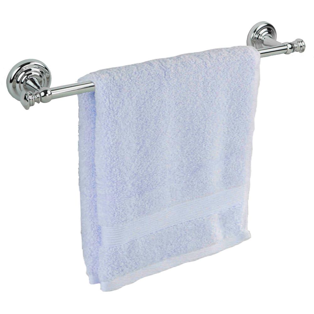 Home Basics 1-Bar Towel Rack in Chrome-BA41347 - The Home Depot