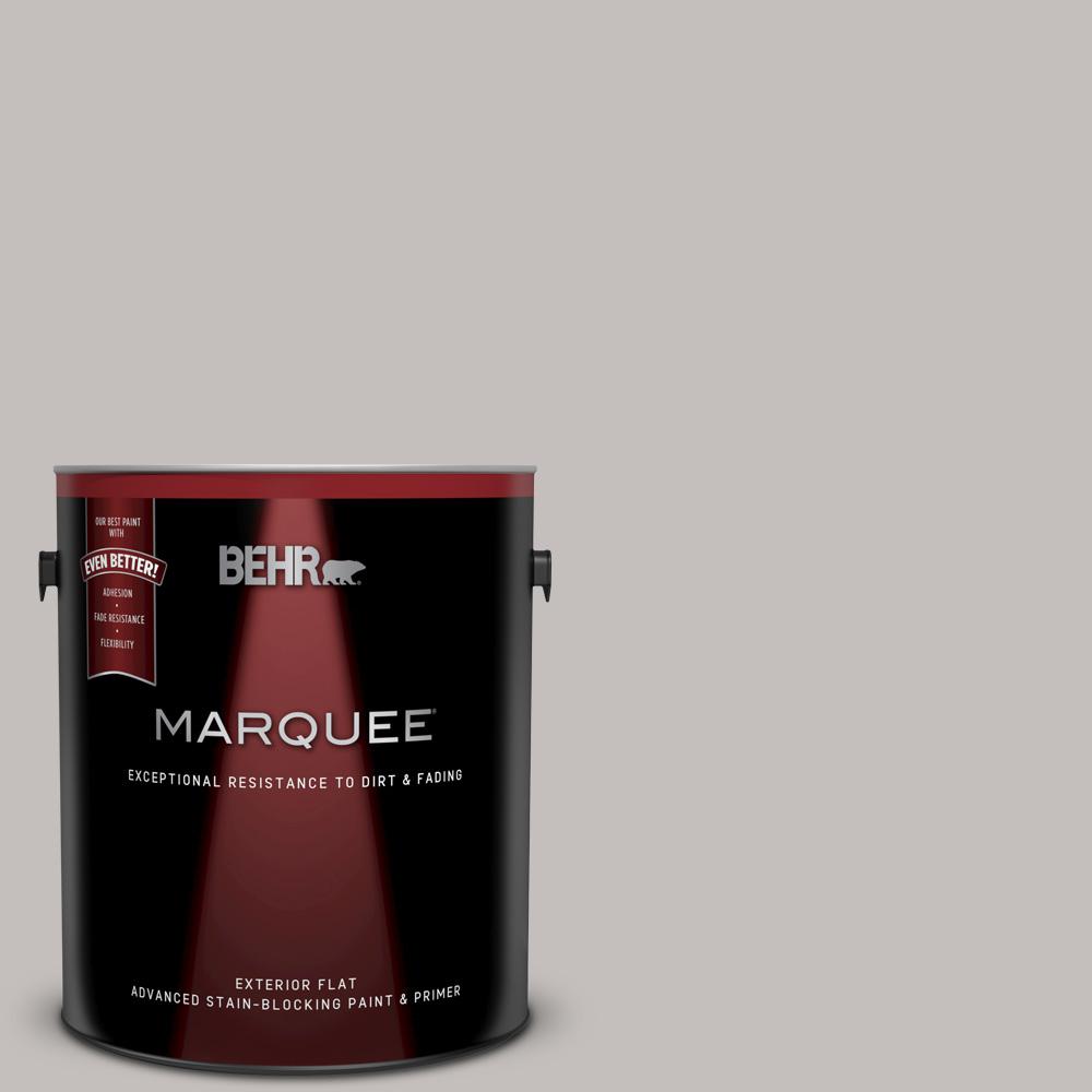 BEHR MARQUEE 1 Gal. #PPU18-10 Natural Gray Flat Exterior Paint And ...