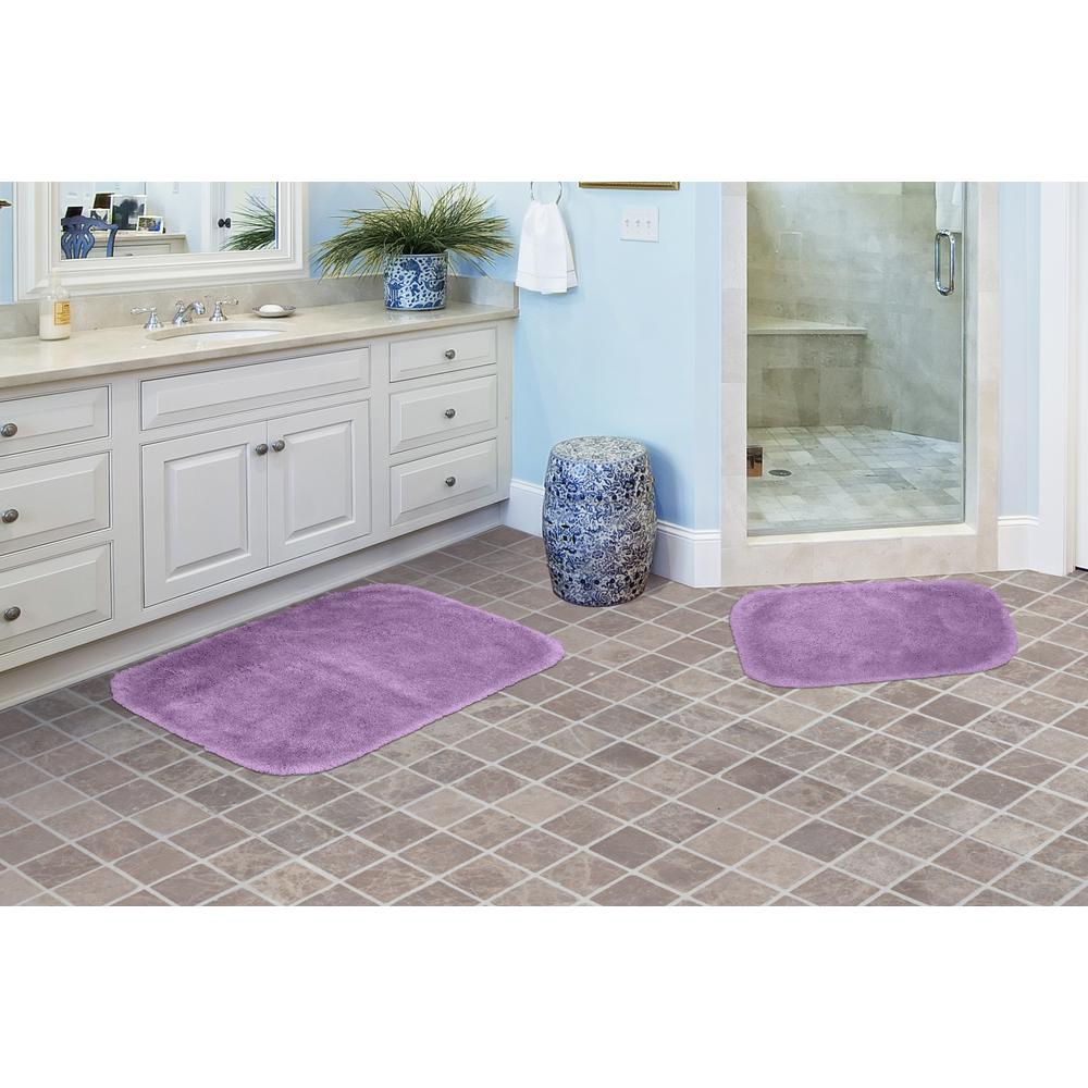 Garland Rug Finest Luxury Purple 2 Piece Washable Bathroom Rug Set Ba130w2p04i9 The Home Depot