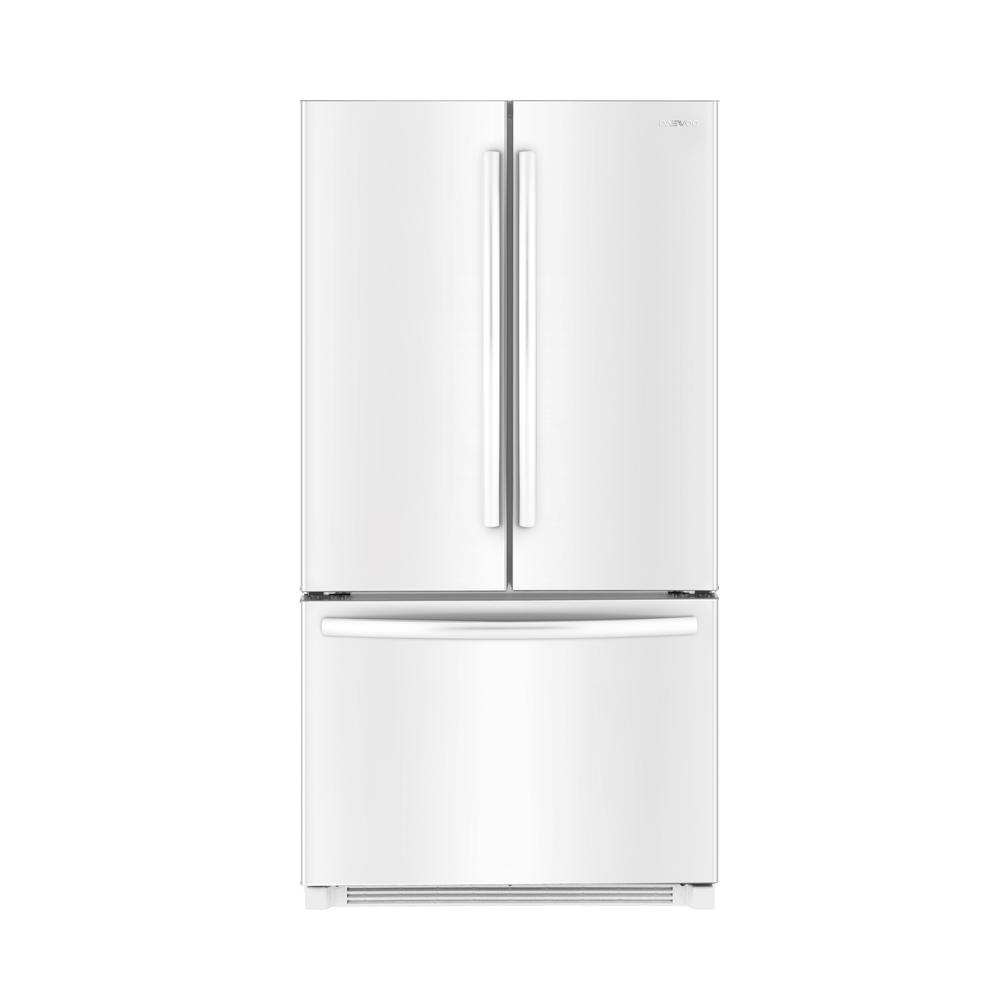 Daewoo 26 1 Cu Ft French Door Refrigerator In White Counter