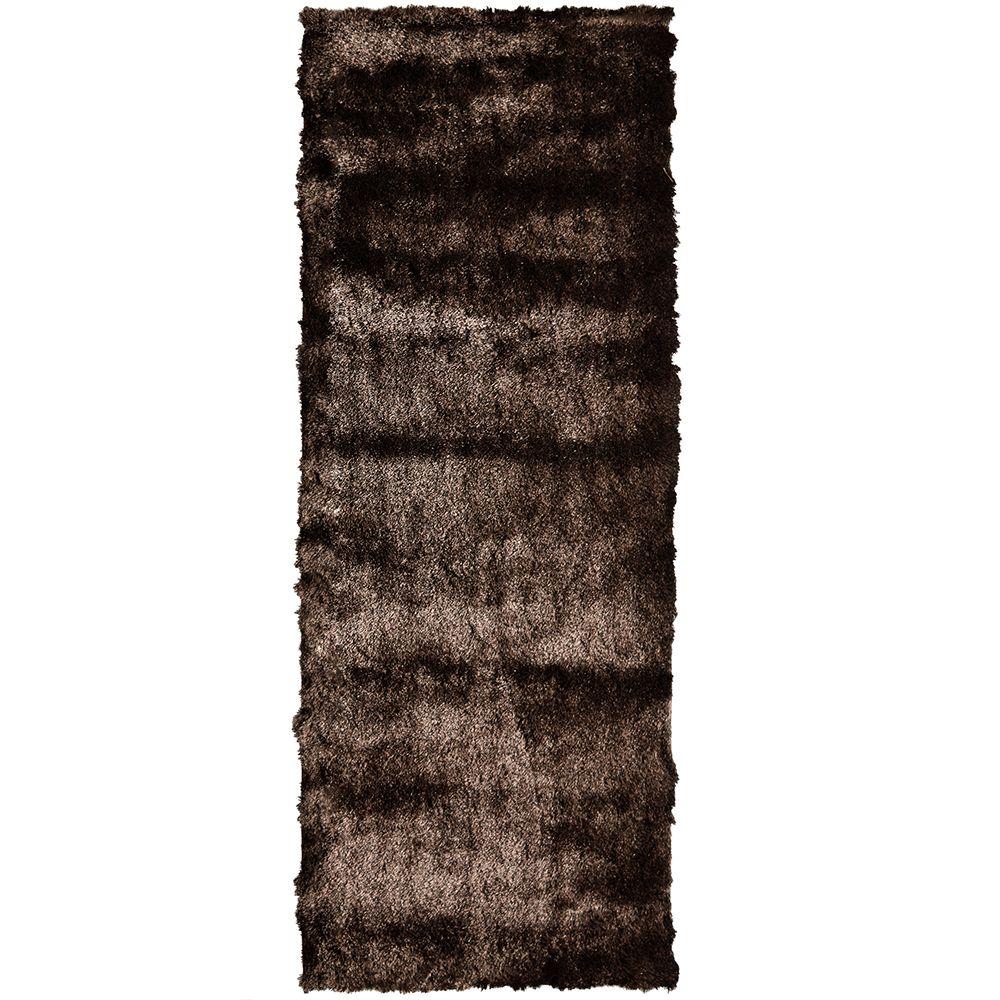 4 X 13 Area Rugs The Home Depot So Silky Chocolate 2 Ft X 13 Runner Rug