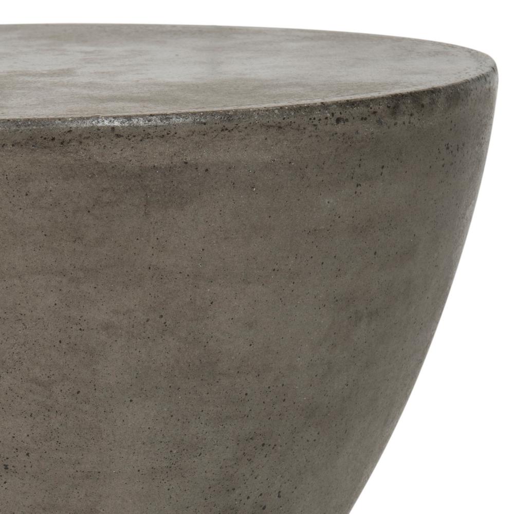 Safavieh Athena Dark Gray Round Stone Indoor Outdoor Accent Table Vnn1011a The Home Depot