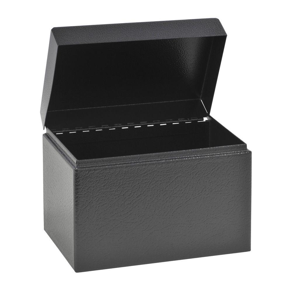 UPC 025719044640 product image for Buddy Products Hinged Cover 4 in. x 6.5 in. Card File, Black | upcitemdb.com
