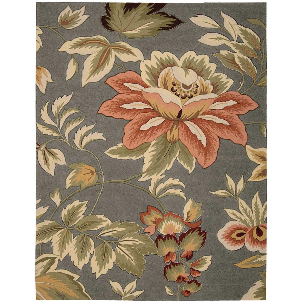 Nourison French Country Grey 8 Ft X 11 Ft Distressed Transitional Area Rug 032669 The Home Depot