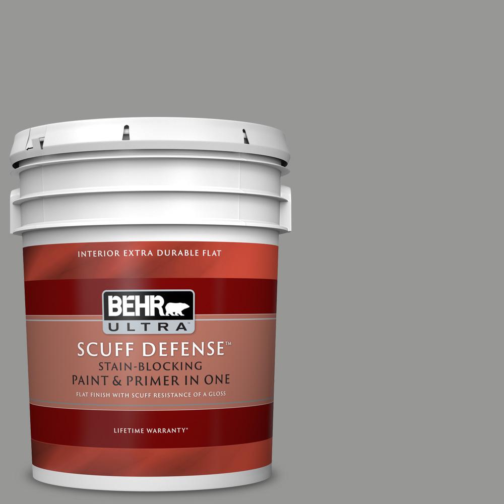 BEHR ULTRA 5 gal. PPU2419 Shark Fin Extra Durable Flat Interior Paint