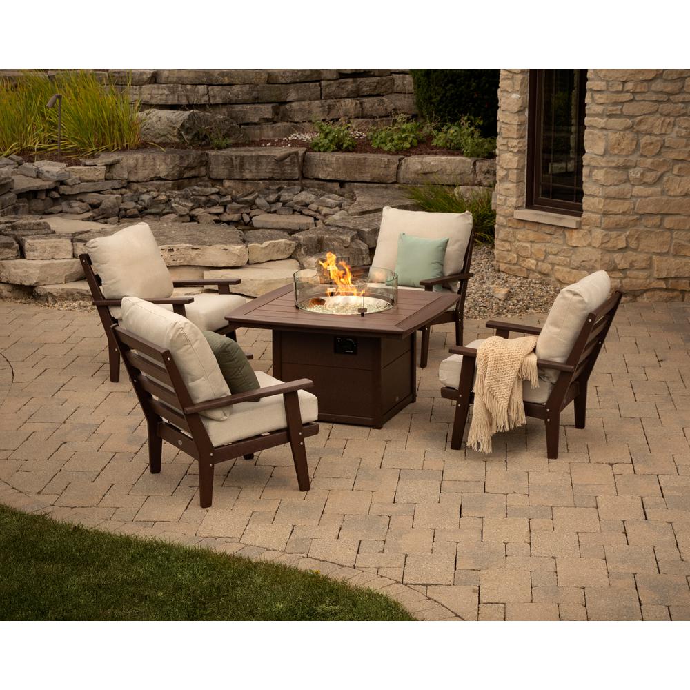 Polywood Grant Park 5 Piece Plastic Patio Deep Seating Polywood Grant Park 5 Piece Plastic