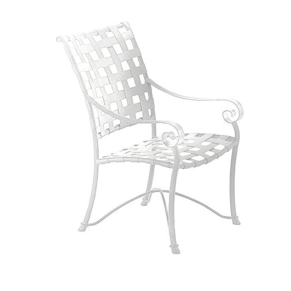 Tradewinds Vallero Crossweave White Commercial High Back Game Patio