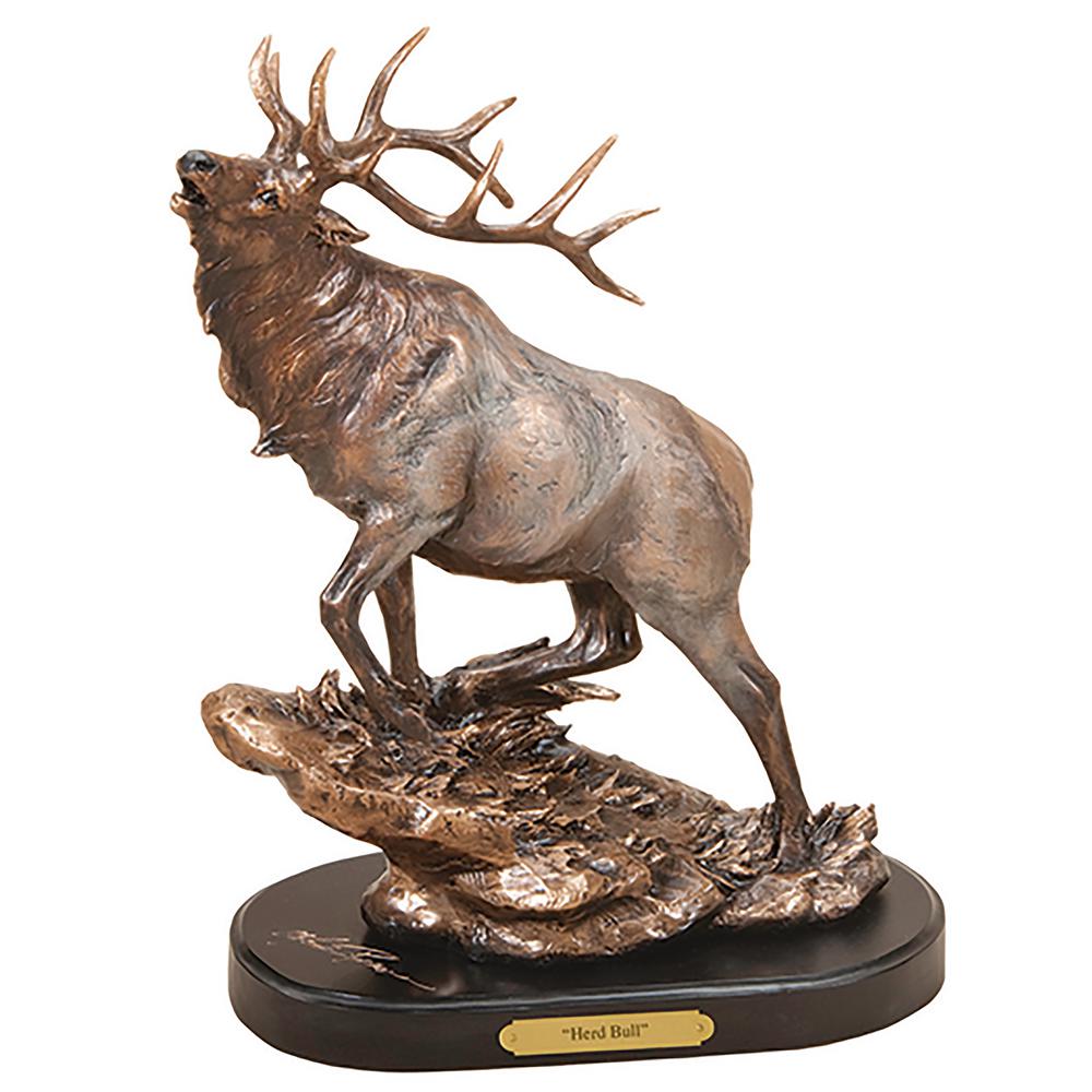 Big Sky Carvers Herd Bull Elk Sculpture B5030048 The Home Depot