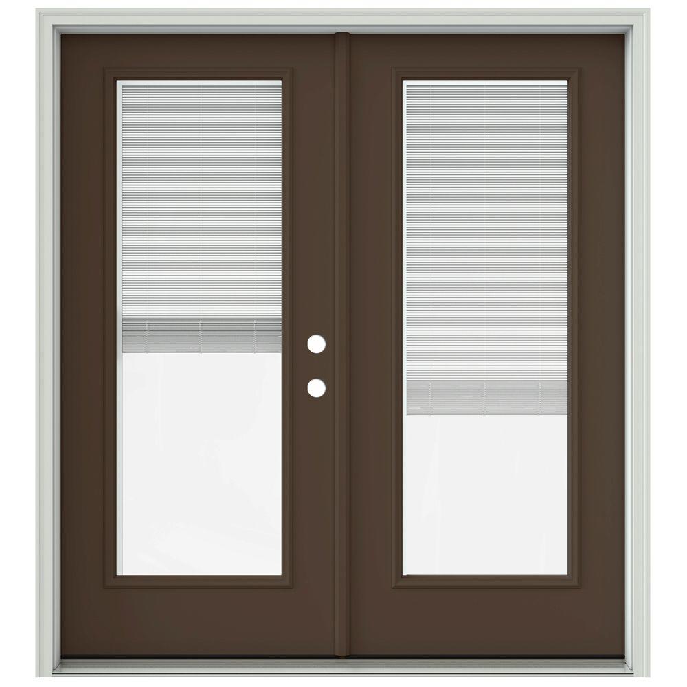 JELDWEN 72 in. x 80 in. Dark Chocolate Prehung LeftHand