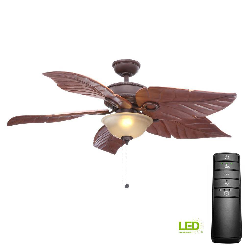 Great Room Coastal Bowl Ceiling Fans Lighting The Home Depot Led Mediterranean Bronze Ceiling Fan With Light Kit And Remote Control