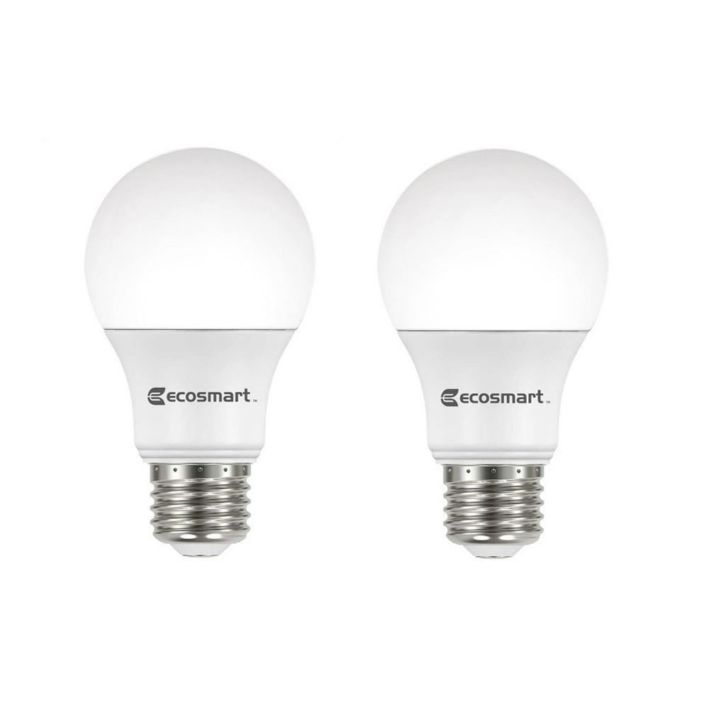 EcoSmart 60-Watt Equivalent A19 Non-Dimmable CEC LED Light ...