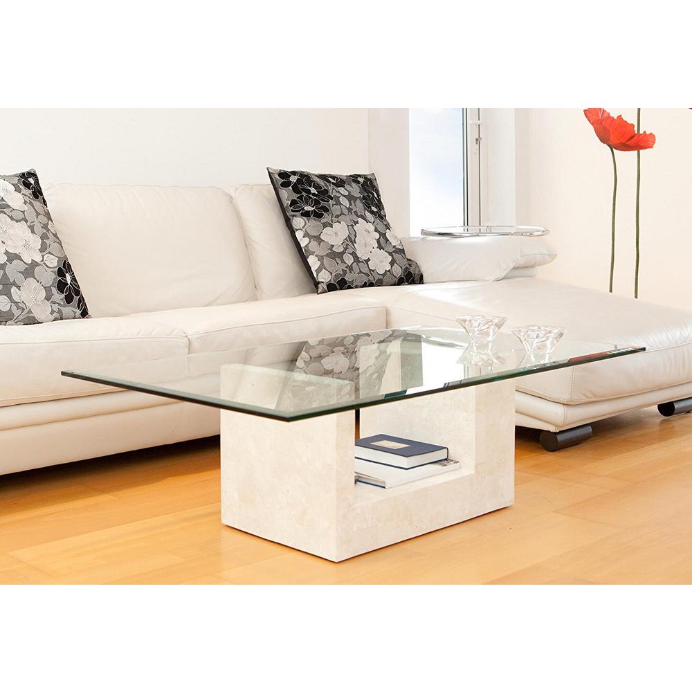 Fab Glass And Mirror 24 In X 42 In Clear Rectangle Glass Table