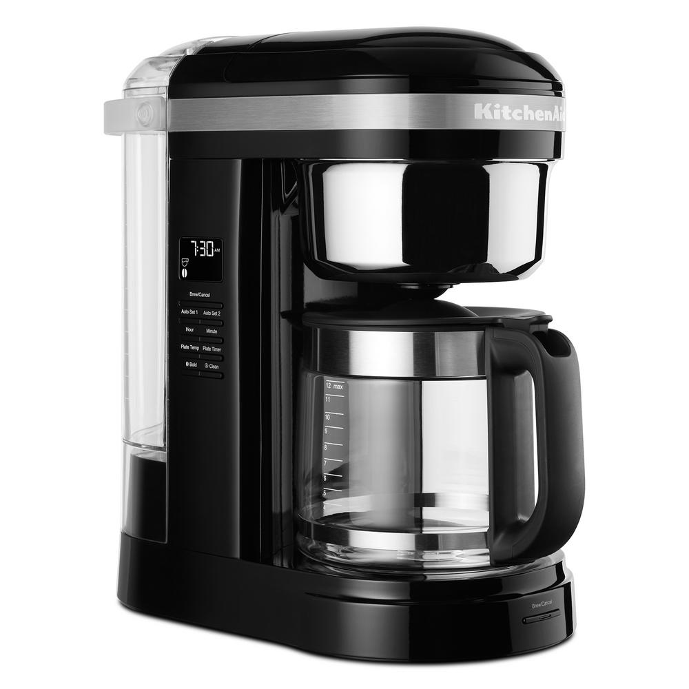 KitchenAid 12-Cup Onyx Black Drip Coffee Maker with Spiral ...