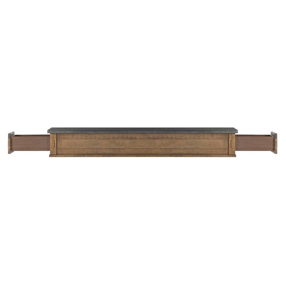 Pearl Mantels The Austin 4 ft. Pine River Distressed CapShelf Mantel