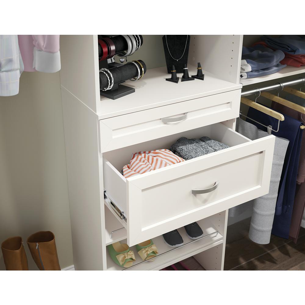 Closetmaid Style 10 In H X 25 In W White Melamine Shaker Drawer