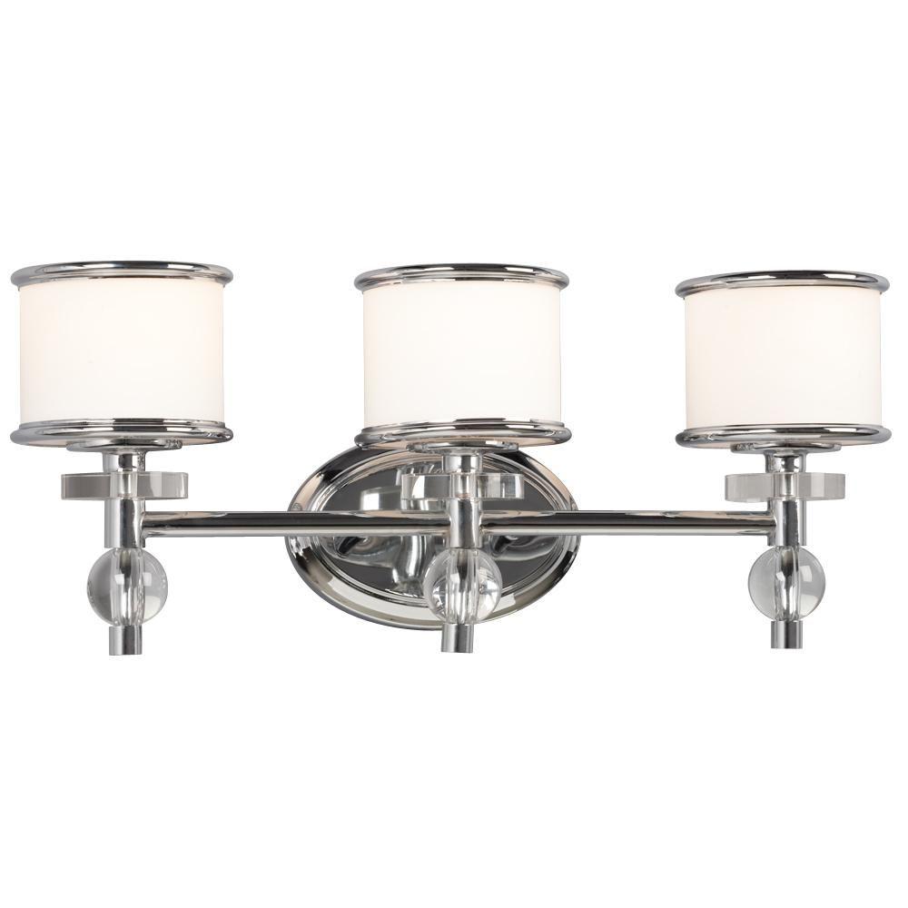 Filament Design Negron 3Light Chrome Incandescent Bath Vanity Light