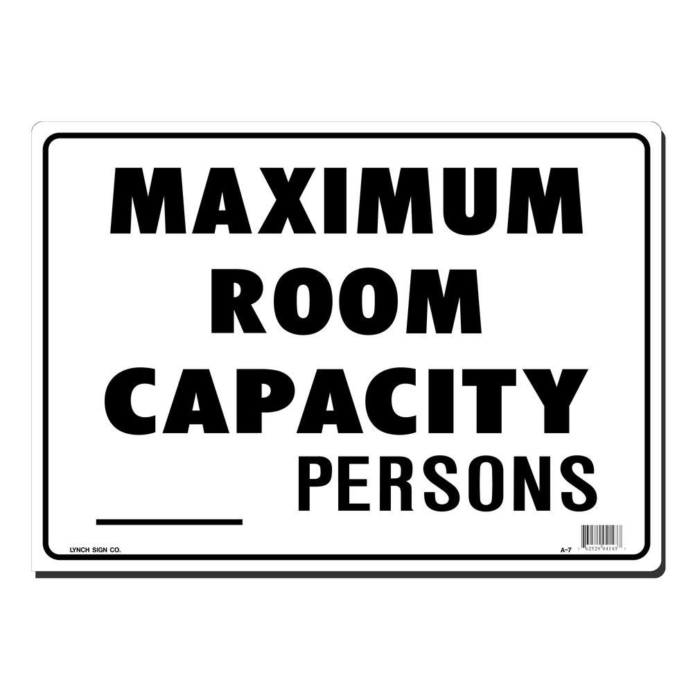 Maximum Room Capacity Sign