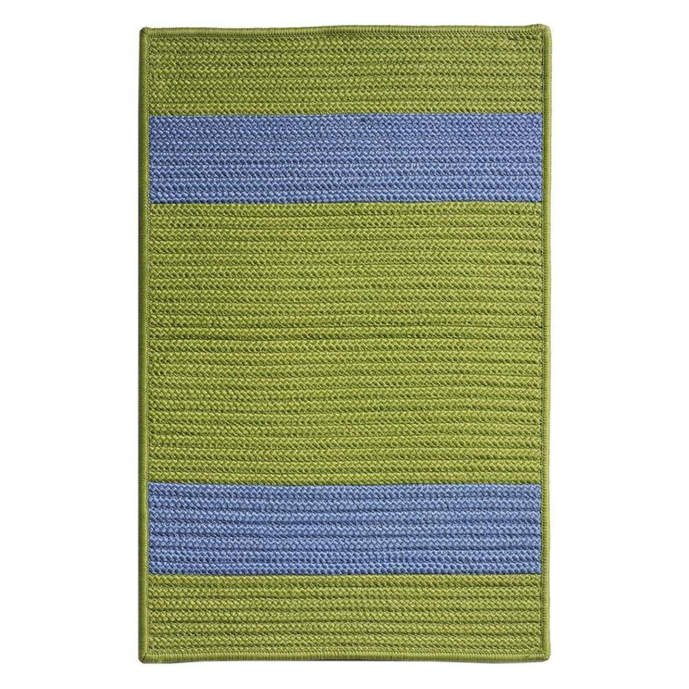 Home Decorators Collection Cafe Milano 5 ft. x 5 ft. Bright Green/Blue Indoor/Outdoor Braided