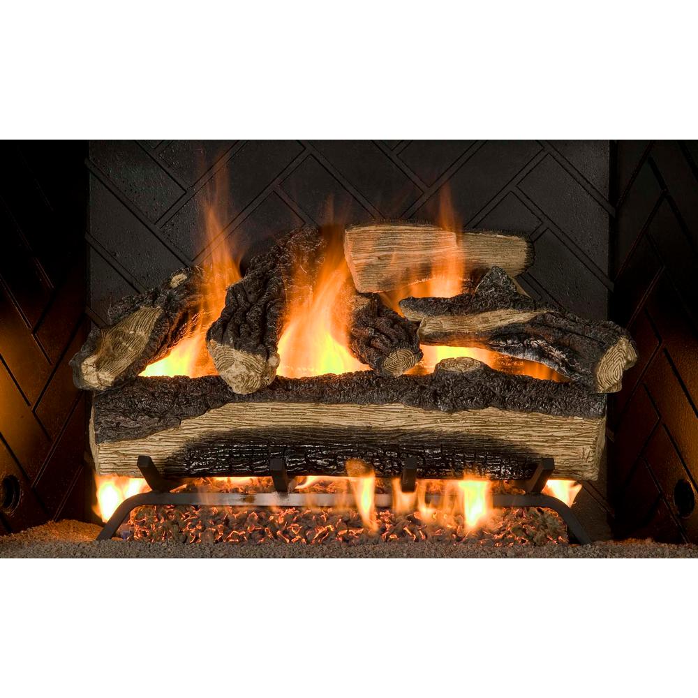 Emberglow Mountain Oak 24 In Vented Gas Log Set Ng Lp With Manual