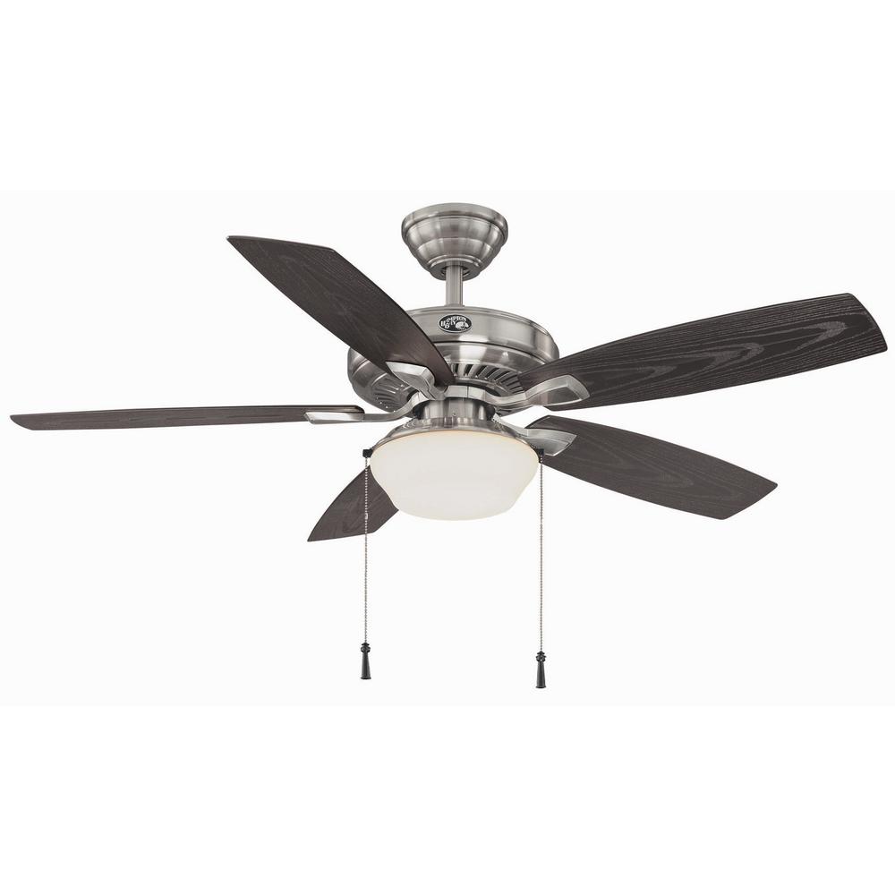 Hampton Bay Gazebo 52 In Led Indoor Outdoor Brushed Nickel Ceiling Hampton Bay Gazebo 52 In Led Indoor Outdoor Brushed Nickel Ceiling Fan