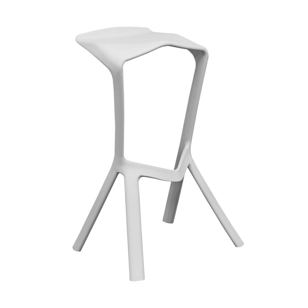 white plastic stool